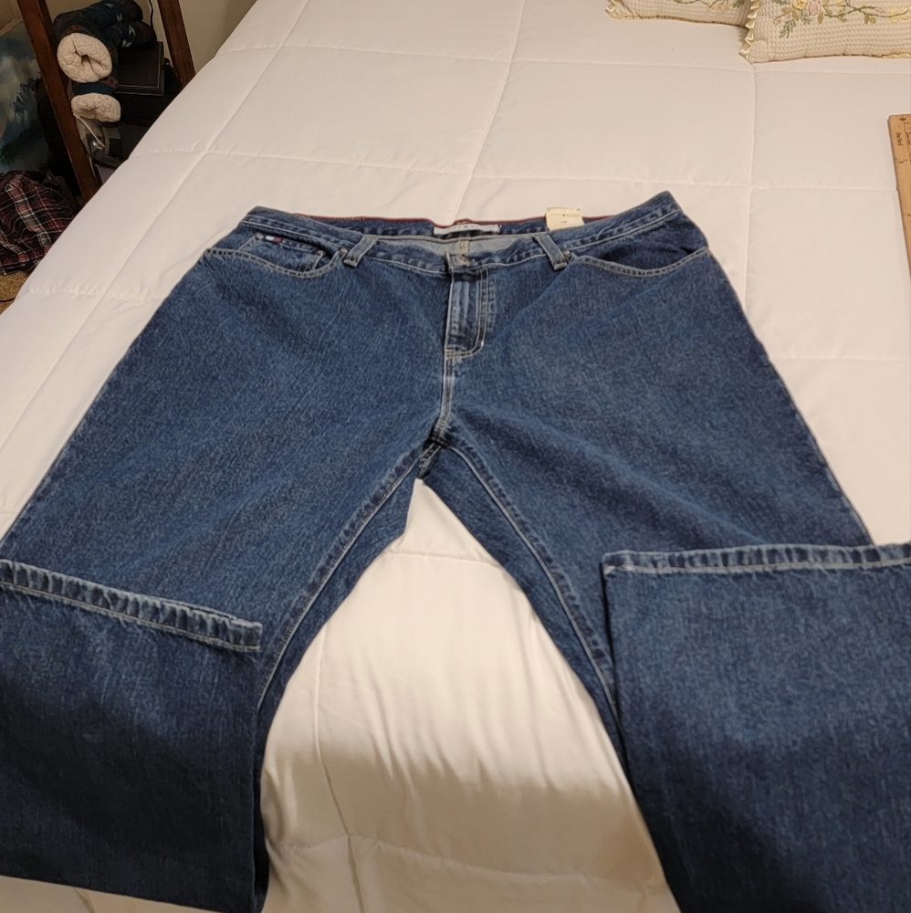 Y2K Tommy Hilfiger Boyfriend Bootcut Jeans sz 14L NWT 2002 36x34